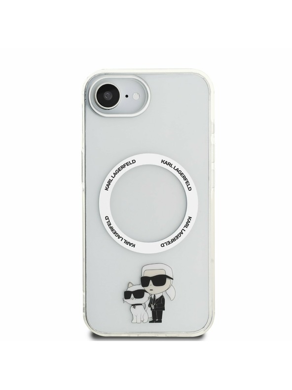 Karl Lagerfeld Karl Lagerfeld IML Karl and Choupette MagSafe Rückseite Hülle für iPhone 16e Transparent