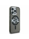 Karl Lagerfeld Karl Lagerfeld IML Glitter Karl and Choupette Sketch MagSafe Rückseite Hülle für iPhone 15 Pro Max Black