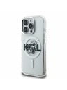 Karl Lagerfeld Karl Lagerfeld IML Glitter Karl and Choupette Sketch MagSafe Rückseite Hülle für iPhone 16 Pro Transparent