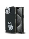 Karl Lagerfeld Karl Lagerfeld IML Aquarelle Choupette Rückseite Hülle für iPhone 15 Black