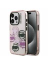Karl Lagerfeld Karl Lagerfeld IML Multi K&CH Heads Rückseite Hülle für iPhone 15 Pro Max Pink