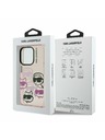 Karl Lagerfeld Karl Lagerfeld IML Multi K&CH Heads Rückseite Hülle für iPhone 15 Pro Max Pink