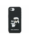 Karl Lagerfeld Karl Lagerfeld 3D Rubber Karl and Choupette Rückseite Hülle für iPhone 16e Black