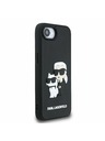 Karl Lagerfeld Karl Lagerfeld 3D Rubber Karl and Choupette Rückseite Hülle für iPhone 16e Black