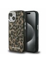 Karl Lagerfeld Karl Lagerfeld IML Leopard MagSafe Rückseite Hülle für iPhone 15 Brown