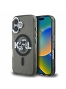 Karl Lagerfeld Karl Lagerfeld IML Glitter Karl and Choupette Sketch MagSafe Rückseite Hülle für iPhone 16 Black