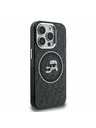 Karl Lagerfeld Karl Lagerfeld IML K&CH Heads Repeated Logo MagSafe Rückseite Hülle für iPhone 15 Pro Black