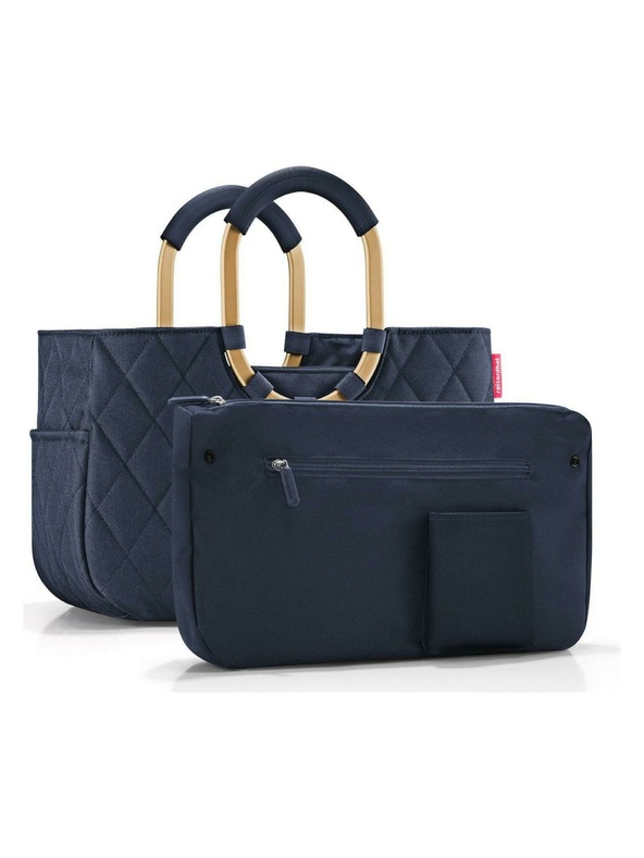 Reisenthel Handtasche Reisenthel Loopshopper M Frame Rhombus Midnight Gold