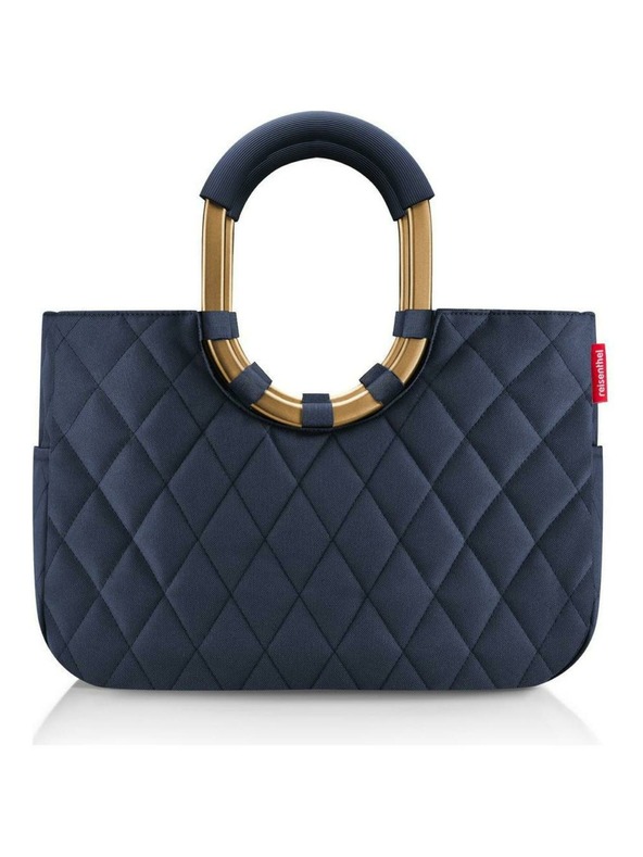 Reisenthel Handtasche Reisenthel Loopshopper M Frame Rhombus Midnight Gold