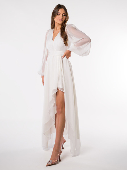 Edoti Weißes Maxi-Kleid SELENA