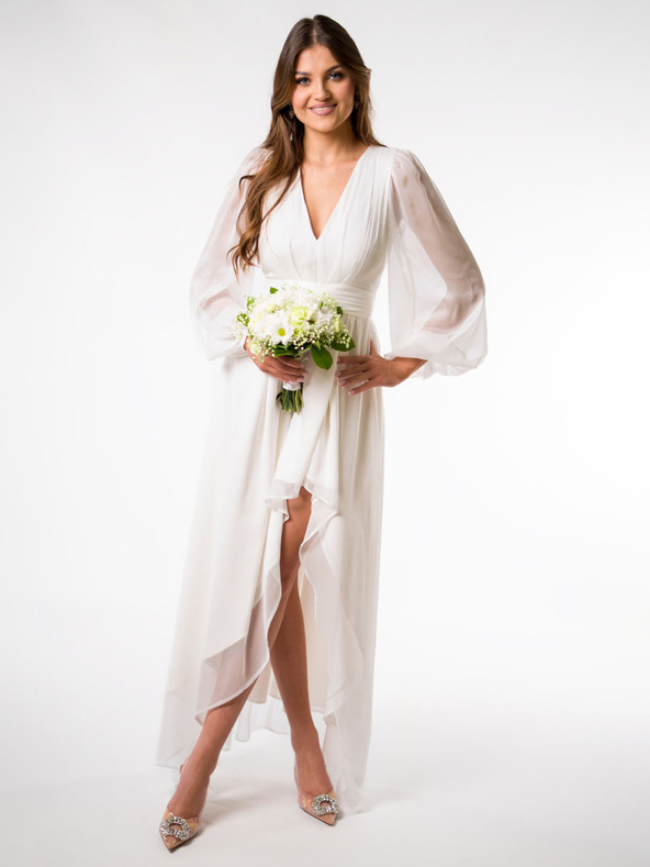 Edoti Weißes Maxi-Kleid SELENA