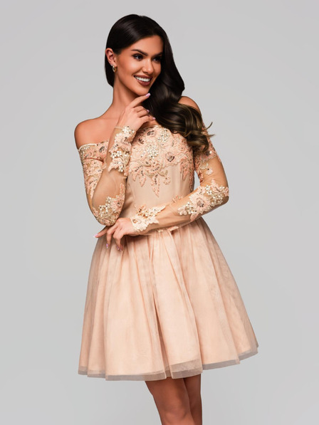 Edoti Mini-Kleid - pfirsich