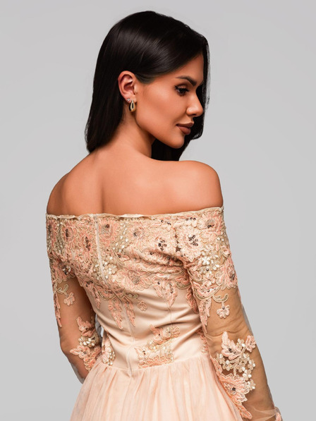 Edoti Mini-Kleid - pfirsich