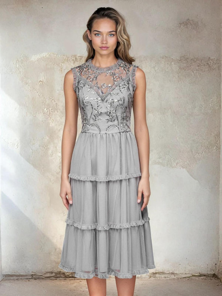 Edoti Midi-Kleid - grau
