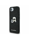 Karl Lagerfeld Karl Lagerfeld Fixed Glitter Metall K&CH Rückseite für iPhone 16e Schwarz