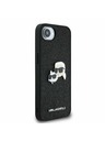 Karl Lagerfeld Karl Lagerfeld Fixed Glitter Metall K&CH Rückseite für iPhone 16e Schwarz