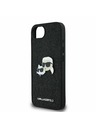 Karl Lagerfeld Karl Lagerfeld Fixed Glitter Metall K&CH Rückseite für iPhone 16e Schwarz