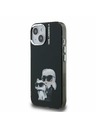 Karl Lagerfeld Karl Lagerfeld IML Aquarell Karl and Choupette Rückseite für iPhone 15 Schwarz
