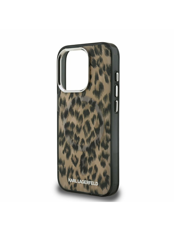 Karl Lagerfeld Karl Lagerfeld IML Leopard MagSafe Rückseite für iPhone 15 Pro Max Braun