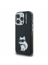 Karl Lagerfeld Karl Lagerfeld IML Aquarell Choupette Rückseite für iPhone 15 Pro Schwarz