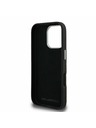 Karl Lagerfeld Karl Lagerfeld Genarbtes PU K&CH Köpfe Rückseite für iPhone 16 Pro Max Schwarz