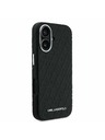 Karl Lagerfeld Karl Lagerfeld Genarbtes PU Wiederholtes Logo MagSafe Rückseite für iPhone 16 Schwarz