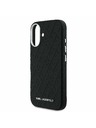 Karl Lagerfeld Karl Lagerfeld Genarbtes PU Wiederholtes Logo MagSafe Rückseite für iPhone 16 Schwarz