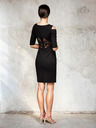 Edoti Damen-Minikleid mit dekolletem Ausschnitt und freien Schultern - Schwarz
