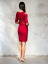 Edoti Damen-Minikleid mit dekolletem Ausschnitt und freien Schultern - Rot
