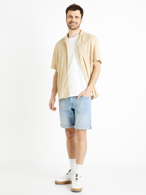 Celio Beigefarbenes Herren-T-Shirt Celio Dabob