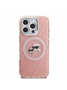 Karl Lagerfeld Karl Lagerfeld IML K&CH Heads Repeated Logo MagSafe Rückseite Hülle für iPhone 16 Pro Pink