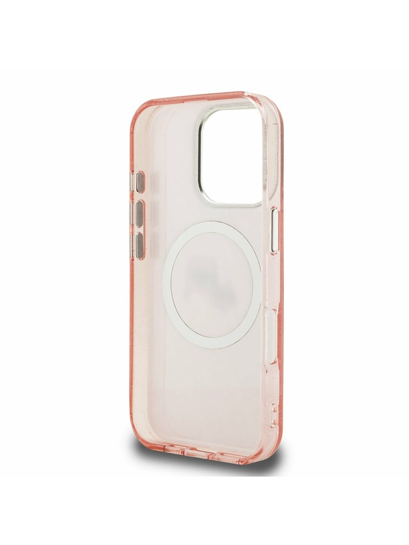Karl Lagerfeld Karl Lagerfeld IML K&CH Heads Repeated Logo MagSafe Rückseite Hülle für iPhone 16 Pro Pink