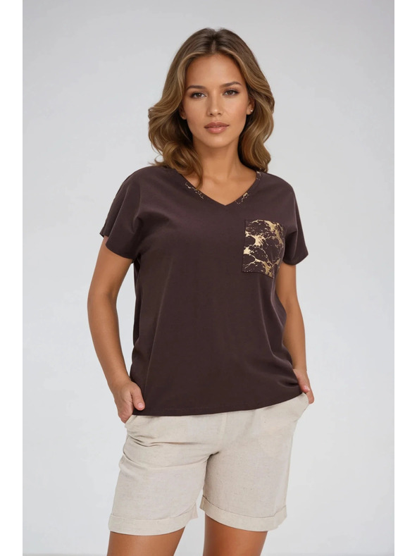Moodo Damen Baumwoll-T-Shirt von Moodo – braun
