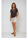 Moodo Damen Baumwoll-T-Shirt von Moodo – braun