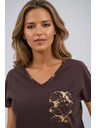 Moodo Damen Baumwoll-T-Shirt von Moodo – braun