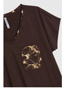 Moodo Damen Baumwoll-T-Shirt von Moodo – braun