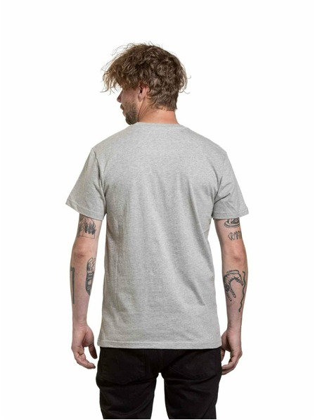 Meatfly Meatfly Herren T-Shirt Yvans Written Patch Grau