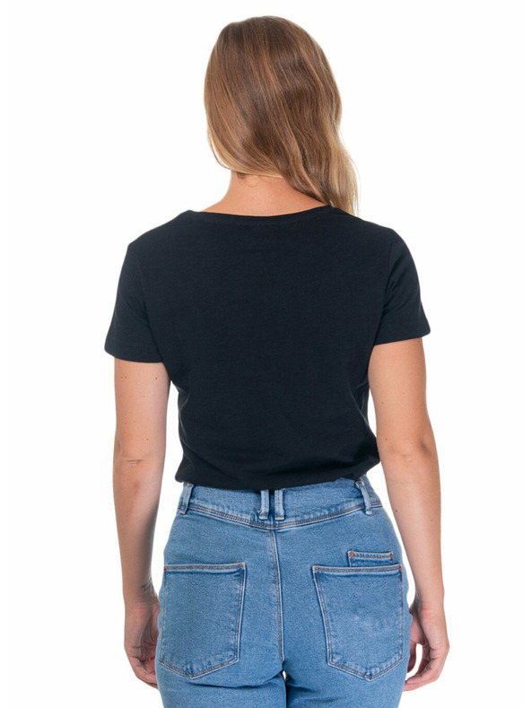 Meatfly Meatfly Damen-T-Shirt Ladies MF Logo A - Black | Größe M | 100% Baumwolle