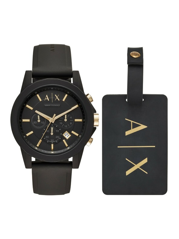 Armani Exchange Armani Exchange Herren Geschenkset Outerbanks Uhr und Gepäckarmband AX7105