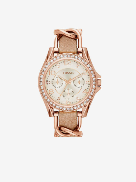 Fossil Roségoldene Damen Uhr Fossil Riley