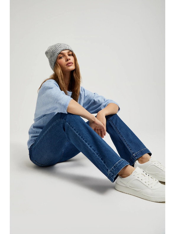 Moodo Damen-Jeans Schlaghose