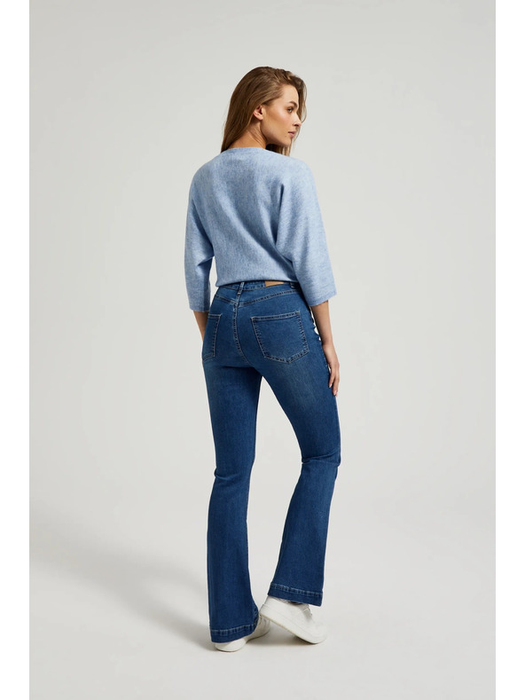 Moodo Damen-Jeans Schlaghose