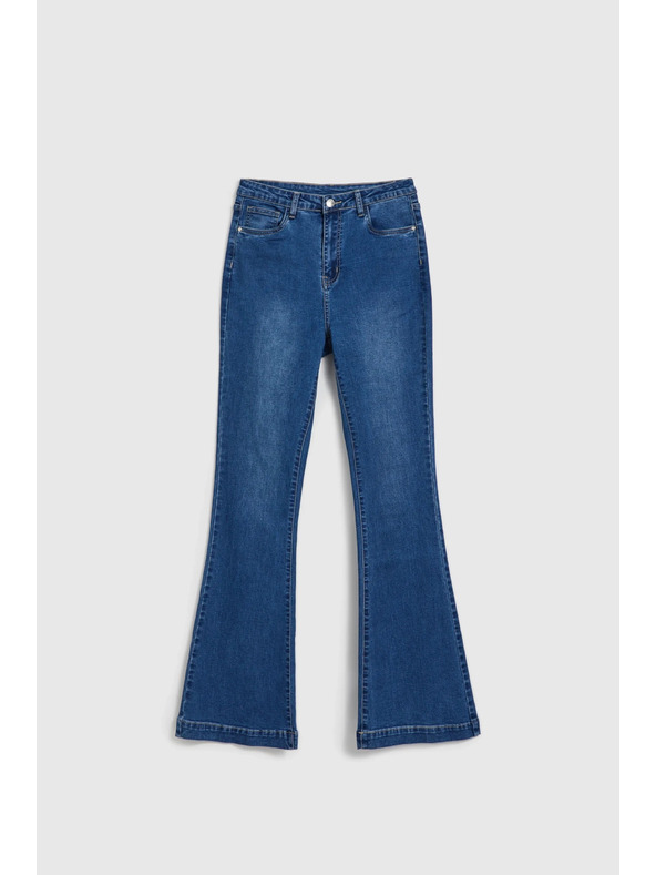 Moodo Damen-Jeans Schlaghose