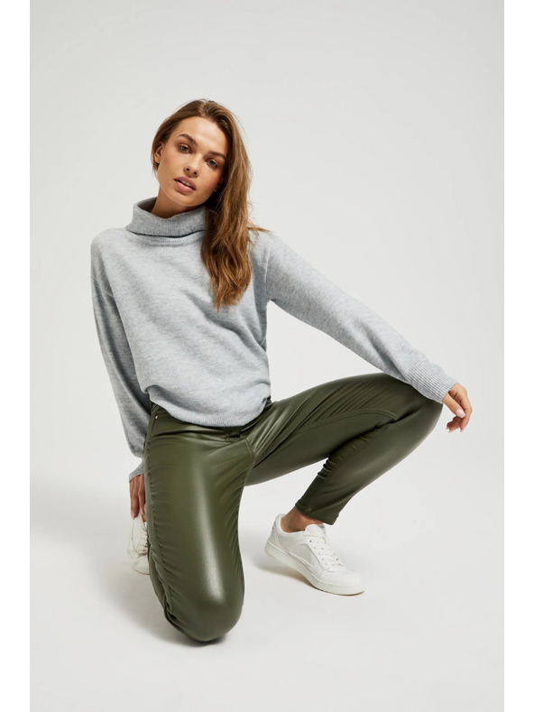 Moodo Damen-Hose frisches Olivgrün