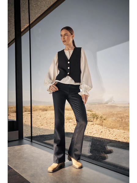 Moodo Damen-Jeans Dunkelblau