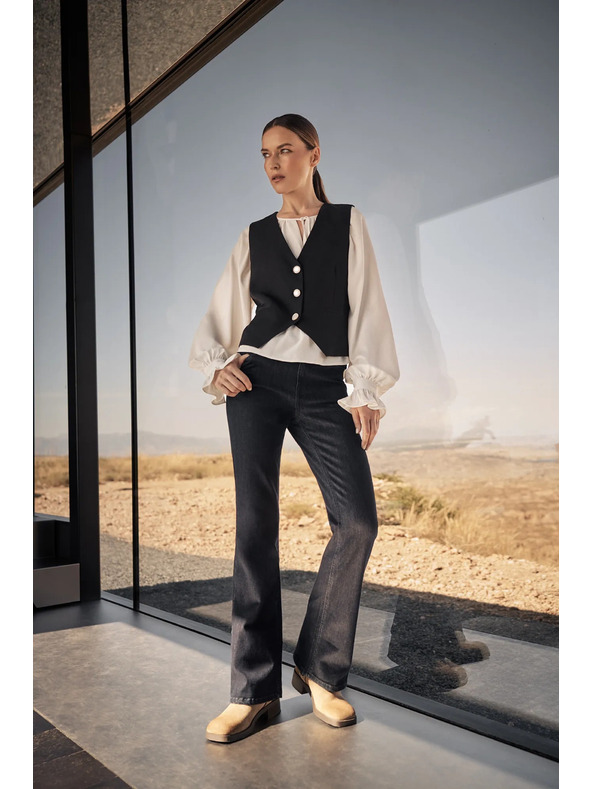 Moodo Damen-Jeans Dunkelblau