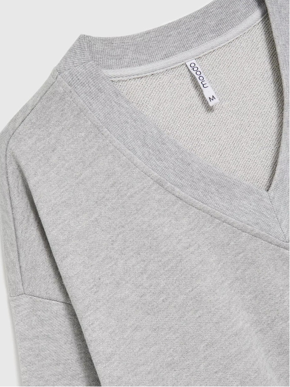 Moodo Damen-Sweatshirt grau meliert
