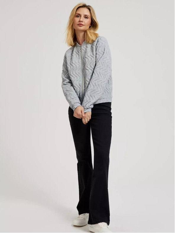 Moodo Damen-Sweatshirt hellgrau