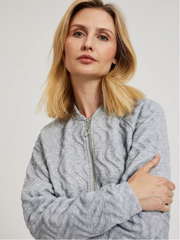 Moodo Damen-Sweatshirt hellgrau