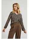 Moodo Damen-Langarmshirt mit Muster